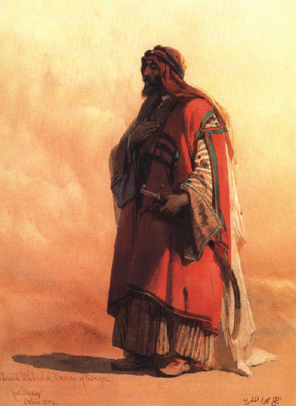 Carl Haag Portrait of Sheikh Medjuel el-Mezrab oil painting image